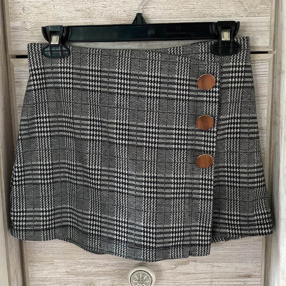 Haute Monde plaid mini skirt